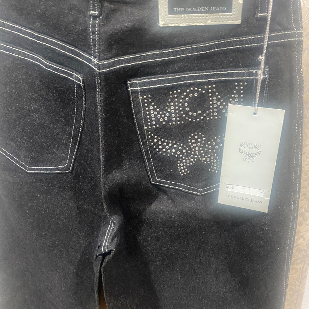Ladies Authentic MCM Vintage Embellished Capri Jeans Sz 28 - Picture 8 of 10